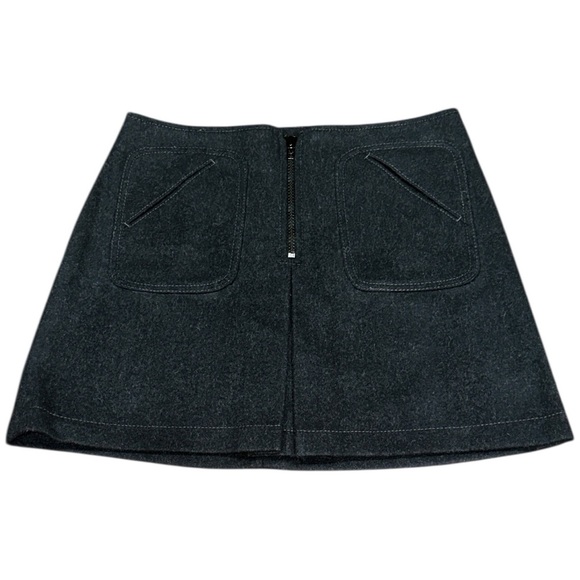 NEW | VTG | GAP Virgin Wool Mini Skirt Charcoal Gray | Sz 6 | NEVER WORN - Picture 3 of 10